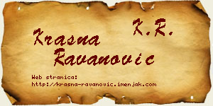 Krasna Ravanović vizit kartica